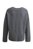 Pullover with v-neck and 1/1 sleeve