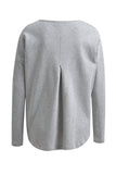 Sweatshirt w roundneck, oversized shoulder, 1/1 sleeves and pleat