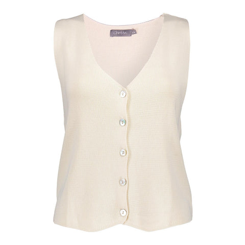 Sleeveless top knitted